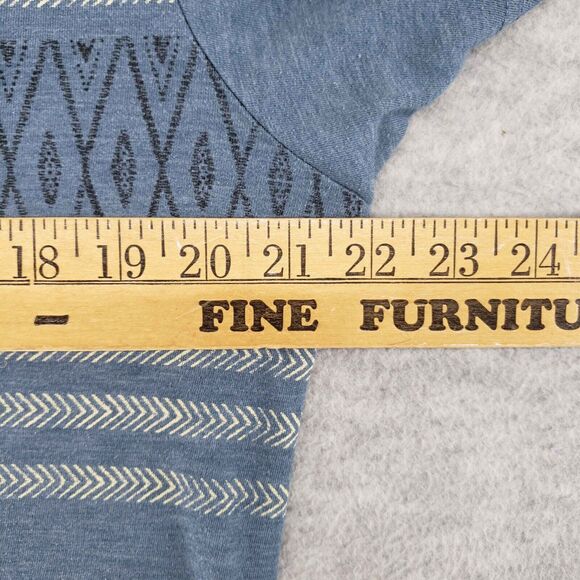 RVCA y2k Pocket T-Shirt Mens Medium Blue Striped Surf Skate Slim Fit Retro - Picture 4 of 5